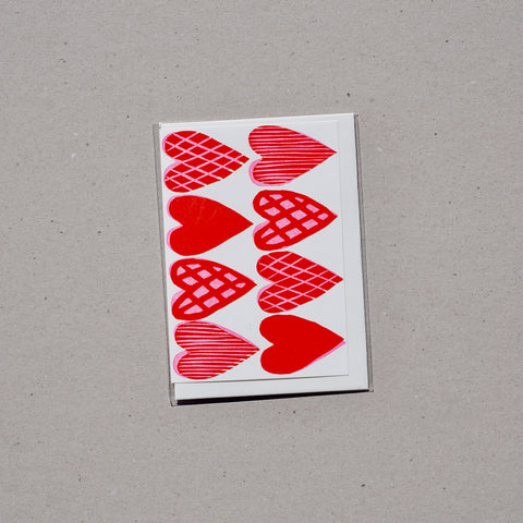 HEART PATTERN, GREETING CARD by Takako Copeland