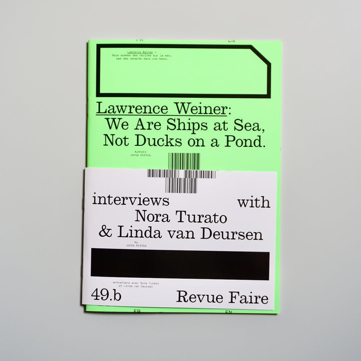 REVUE FAIRE 49: LAWRENCE WEINER by Revue Faire