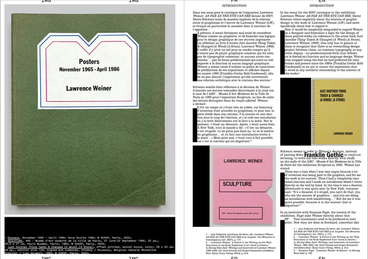 REVUE FAIRE 49: LAWRENCE WEINER by Joris Kritis