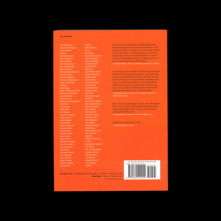 PUBLISHING MANIFESTOS: AN INTERNATIONAL ANTHOLOGY FROM ARTISTS AND WRITERS by Michalis Pichler, Yaiza Camps, Moritz Grünke