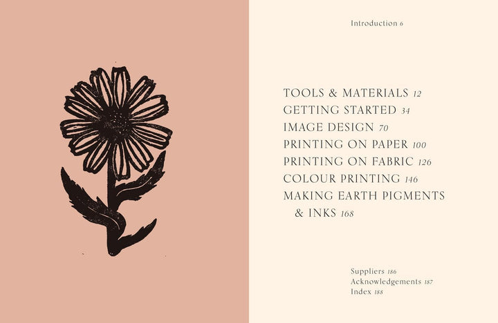 BOTANICAL BLOCK PRINTING: A CREATIVE STEP-BY-STEP HANDBOOK TO MAKE ART INSPIRED BY NATURE by Rosanna Morris