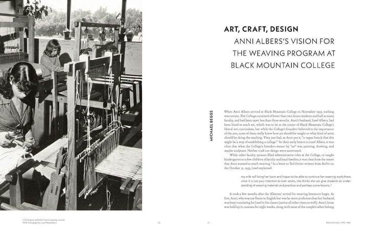 WEAVING AT BLACK MOUNTAIN COLLEGE by Michael Beggs, Julie J. Thomson