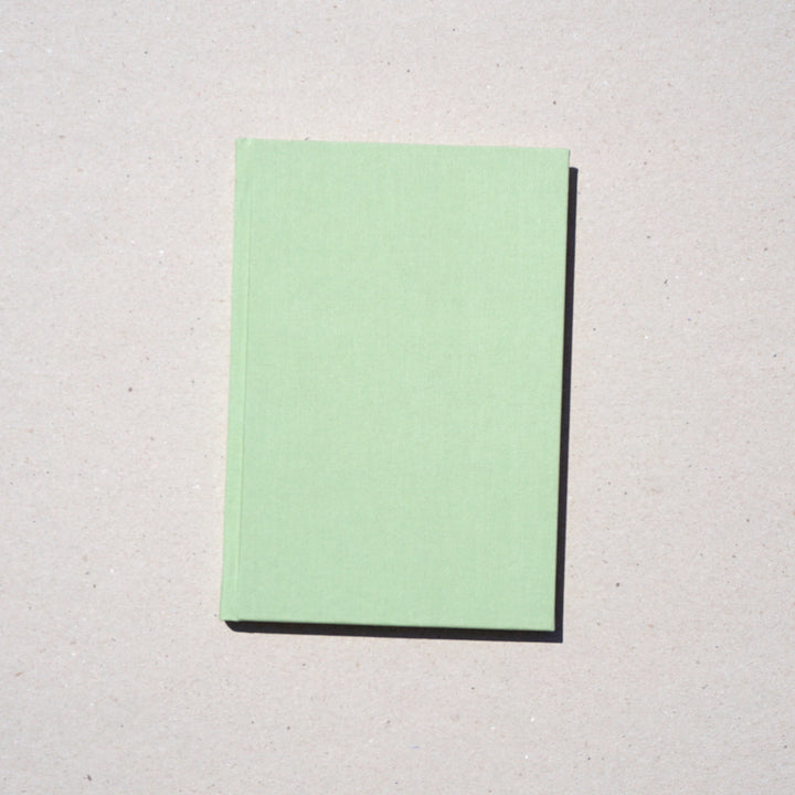 HANDMADE NOTEBOOK, 100% Premium Cotton Japanese Bookcloth [Sage], Lined or Plain