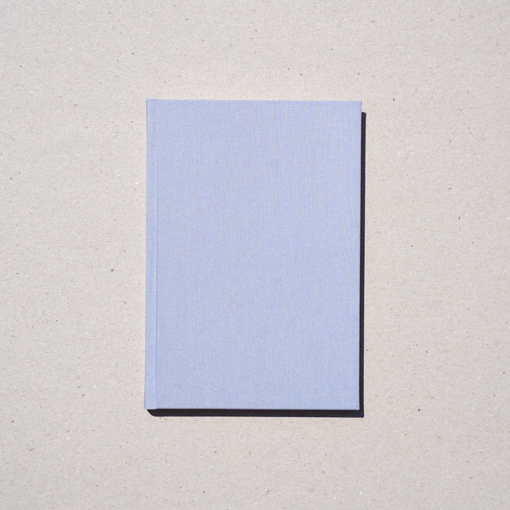 HANDMADE NOTEBOOK, 100% Premium Cotton Japanese Bookcloth [Light Grey], Lined or Plain