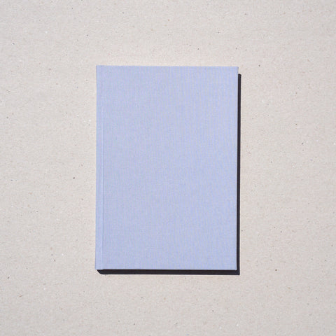 HANDMADE NOTEBOOK, 100% Premium Cotton Japanese Bookcloth [Light Grey], Lined or Plain