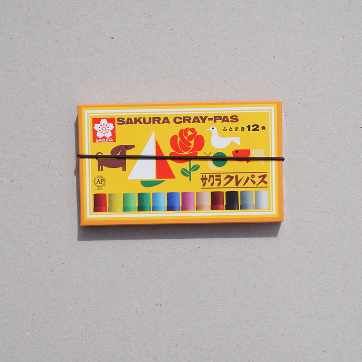 SAKURA CRAY-PAS, OIL PASTEL CRAYONS (12 Colours)