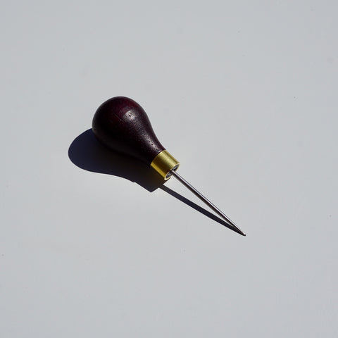 Awl with Dark Wood Handle