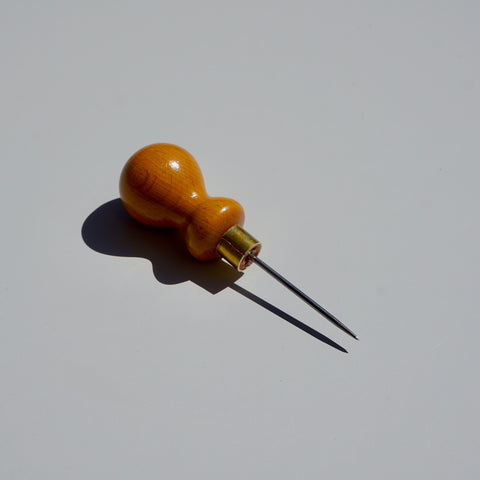 Awl with Light Wood Grip Handle