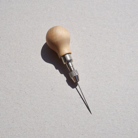 Pin Vice with Wooden Handle (Pear Shaped)