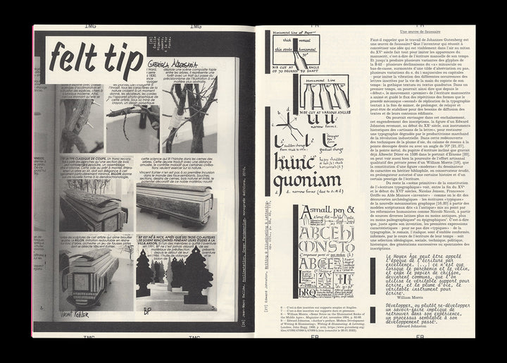 REVUE FAIRE 43 — A TYPEFACE: “TYPOGRAPHIC WRITING” by Thierry Chancogne