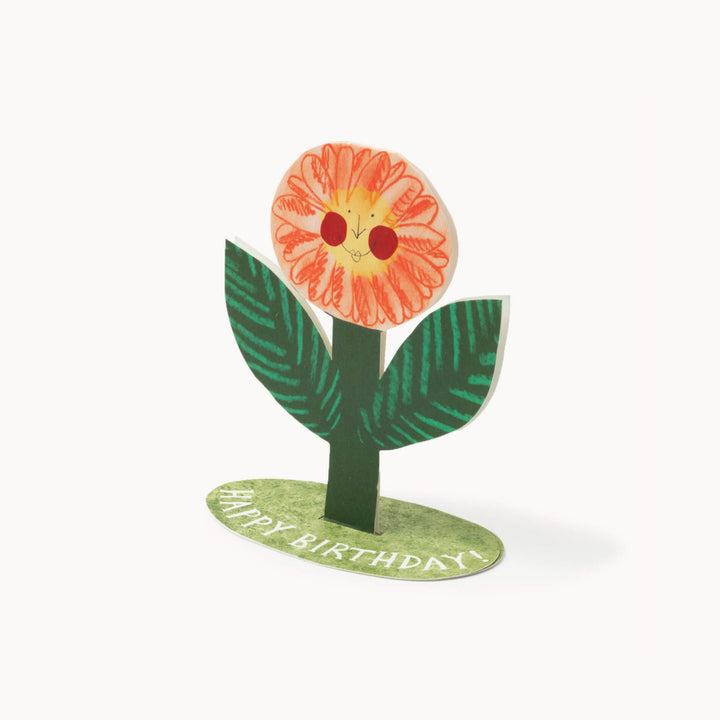 HAPPY BIRTHDAY FLOWER STAND-UP CARD by Hadley Paper Goods
