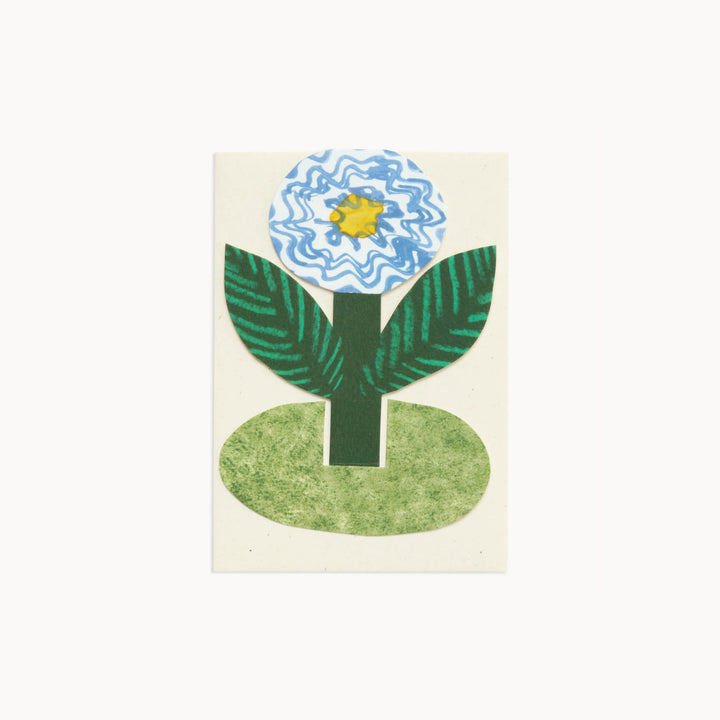 BLUE FLOWER STAND-UP CARD by Hadley Paper Goods