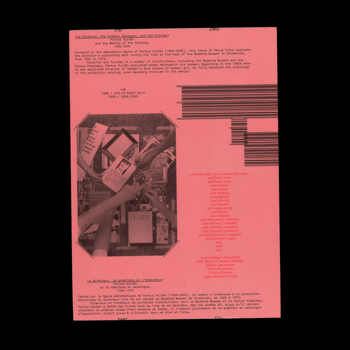 REVUE FAIRE 54 — THE DIRECTOR, THE GRAPHIC DESIGNER, AND THE PRINTER: PONTUS HULTÉN AND THE MAKING OF THE CATALOG, 1960 – 1973 by Malou Messien