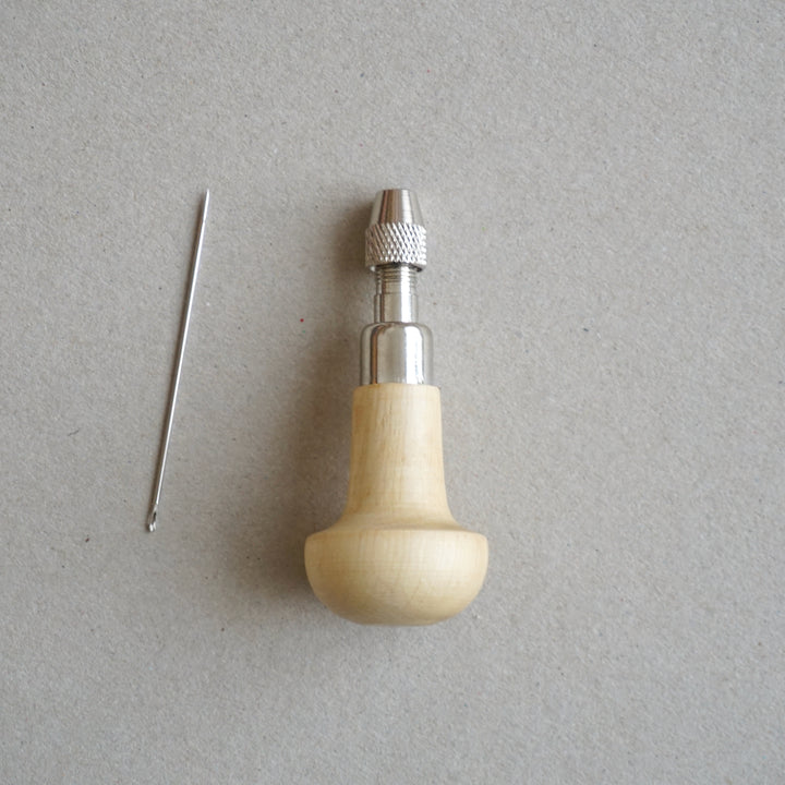 Pin Vice with Wooden Handle (Mushroom Shaped)