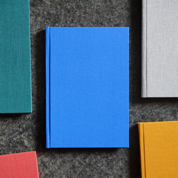 HANDMADE NOTEBOOK, Vintage Blue, Lined or Plain